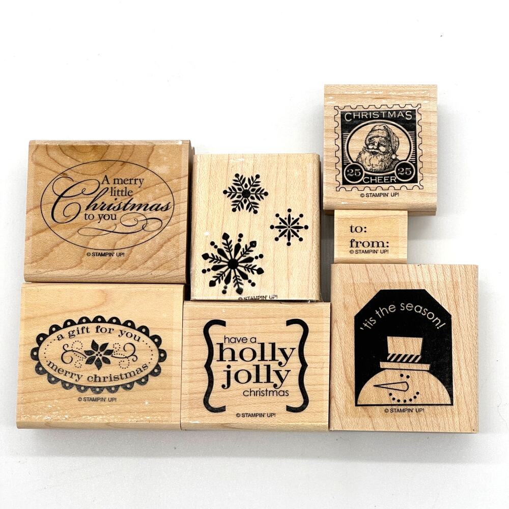 Stampin' Up! Christmas Punch Rubber Stamps Holiday Gift Tag (7)